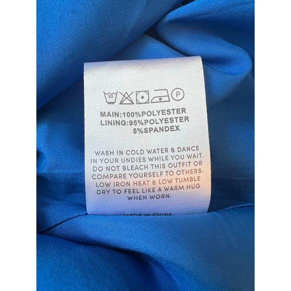 New w/ Tags Pepper Mayo Midnight Blue Cosmos Mini Dress Size: XL (US 14) - Picture 9 of 11